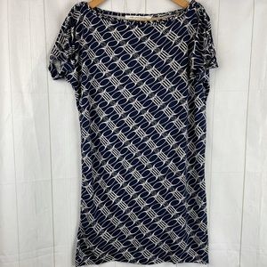 Diane Von Furstenberg Blue Silk Dress Size 4
